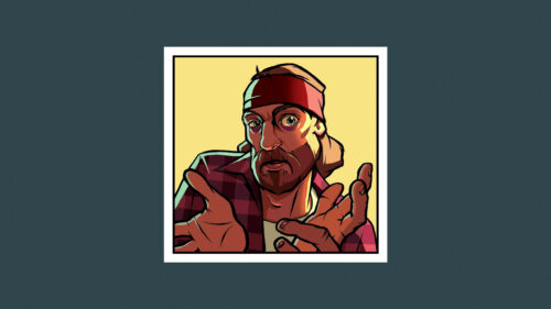 GTA Style Art Man with Red Bandana PC Wallpaper