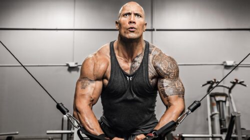 Dwayne The Rock Johnson Intense Gym Workout PC Wallpaper