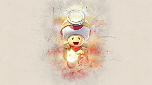 Captain Toad Treasure Tracker Sketch Art Desktop Wallpaper