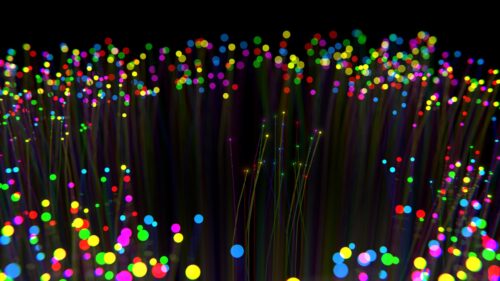 Abstract Fiber Optic Colorful Light Particles 4K PC Wallpaper