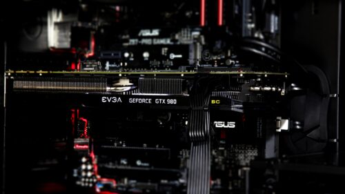 High Tech EVGA GeForce GTX 980 Graphics Card PC Hardware Desktop Wallpaper