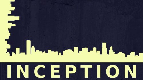 Minimalist Inception Movie Cityscape Silhouette Desktop Wallpaper
