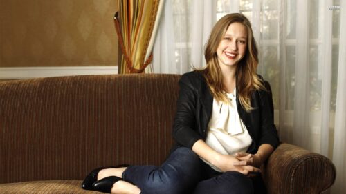 Taissa Farmiga Smiling Portrait Casual Indoor Desktop Wallpaper