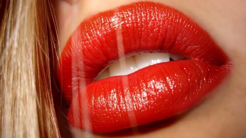 Stunning Glossy Red Lips Macro Beauty Closeup PC Wallpaper