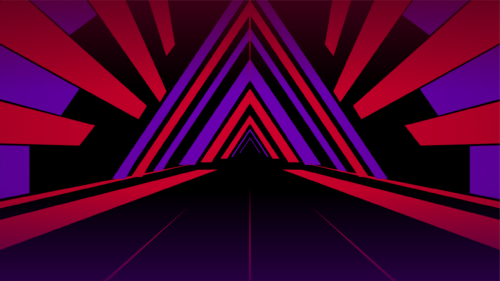 Abstract Neon Triangle Tunnel Red and Purple 4K PC Wallpaper