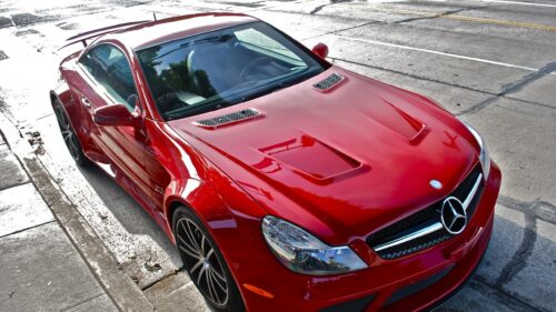 Stunning Red Mercedes Benz SL 65 AMG Black Series PC Wallpaper