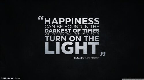 Inspirational Albus Dumbledore Quote Minimalist Dark PC Wallpaper