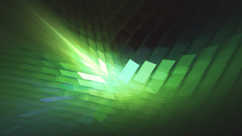 Abstract Glowing Green Geometric Light Rays Desktop Wallpaper