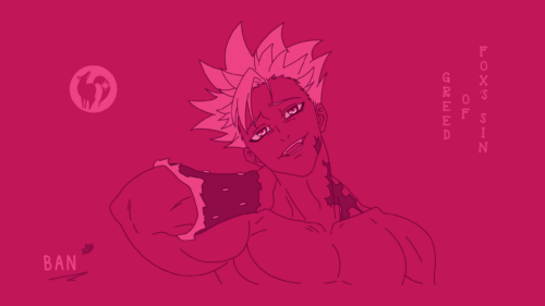Ban The Fox Sin of Greed Minimalist Pink Anime 4K PC Wallpaper