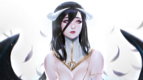 Beautiful Albedo Overlord Character Anime Girl 4K Desktop Wallpaper