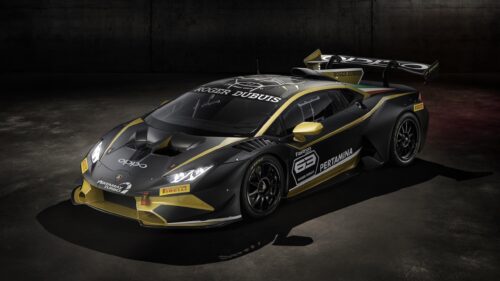 Lamborghini Huracan GT3 EVO Black and Gold Racing Car 4K Wallpaper