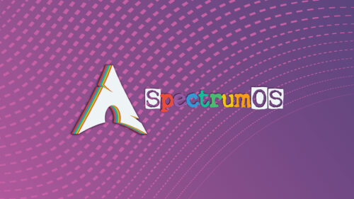 SpectrumOS Arch Linux Inspired Colorful Logo 4K Desktop Wallpaper