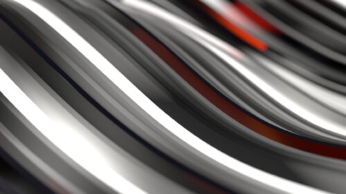 Abstract Elegant Wavy Silver and Red 4K Desktop Wallpaper