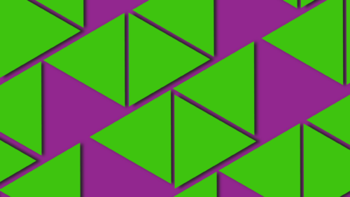 Vibrant Neon Green and Purple Geometric Triangle Pattern PC Wallpaper