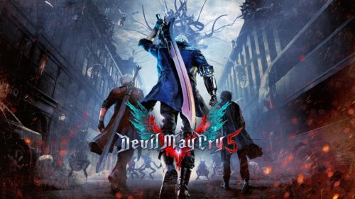 Devil May Cry 5 Nero Dante and V Action Fighting Scene 4K Wallpaper
