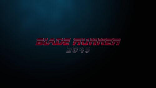 Minimalist Blade Runner 2049 Logo Dark Aesthetic PC Wallpaper
