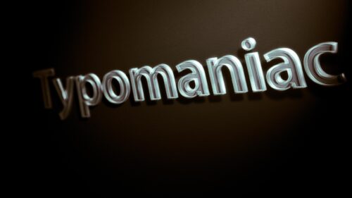 Typomaniac 3D Metallic Typography PC Wallpaper