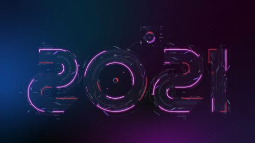 Futuristic Cyberpunk 2021 Digital HUD Design 4K Wallpaper