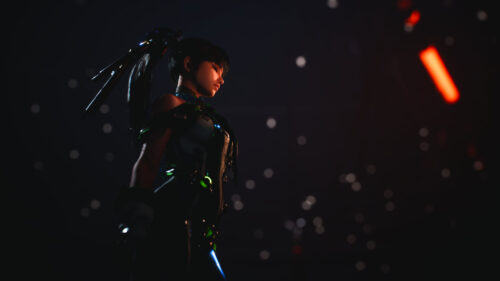 Stellar Blade EVE Cinematic Dark Silhouette 4K Desktop Wallpaper