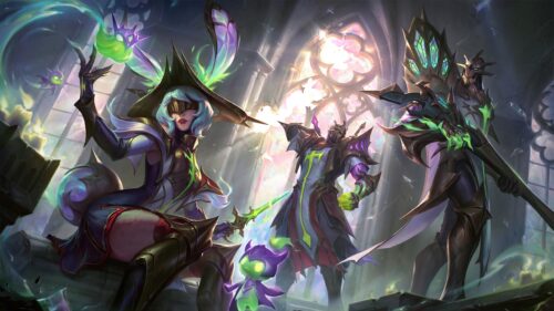 League of Legends Coven Gothic Fantasy Battle Scene 4K PC Wallpaper