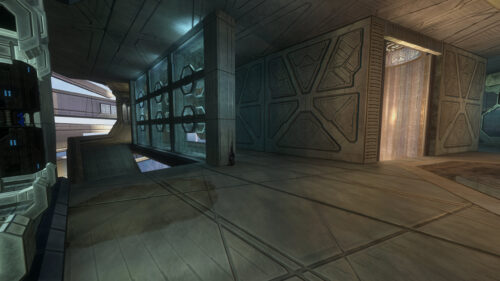Futuristic Sci-Fi Corridor Architecture 4K PC Desktop Wallpaper