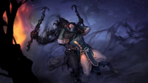 Shadow Assassin Ninja Fantasy Combat 4K Desktop Wallpaper
