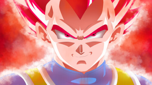 Vegeta Super Saiyan God Intense Aura Dragon Ball Z PC Wallpaper