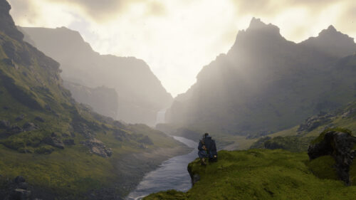 Sam Porter Bridges in Death Stranding Landscape 4K PC Wallpaper