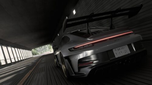 Porsche 911 GT3 RS Driving Through Tunnel 4K Desktop Wallpaper