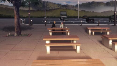 Denji and Makima Chilling at Parking Lot Anime PC Wallpaper