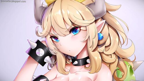 Beautiful Bowsette Anime Girl Digital Art 4K PC Wallpaper