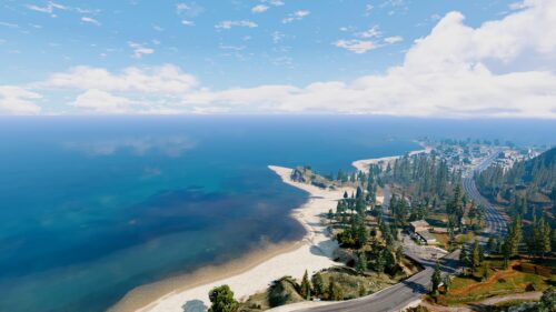 Breathtaking Coastal Highway Scenery Overlooking Ocean Desktop Wallpaper