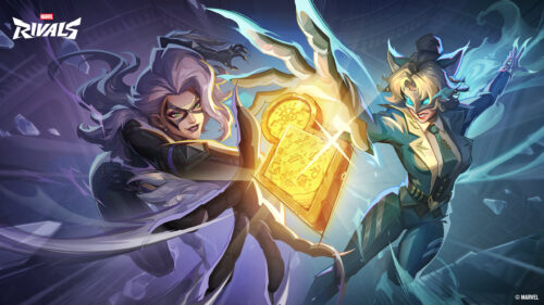 Marvel Rivals Black Cat and Magik Battle Scene 4K PC Wallpaper
