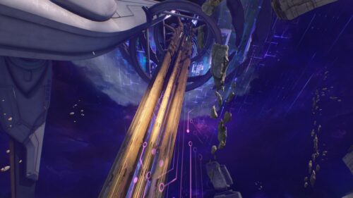 Futuristic Space Station and Digital Nebula 4K PC Wallpaper