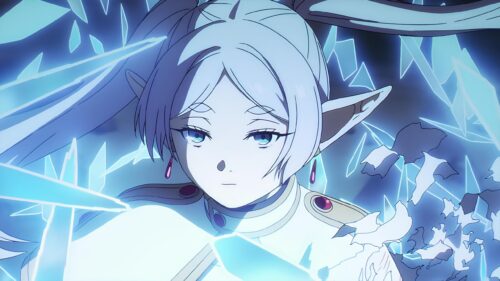 Frieren Beyond Journey Ends Ice Magic Anime Desktop Wallpaper