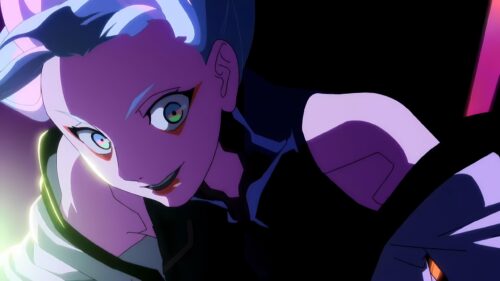 Lucy Cyberpunk Edgerunners Intense Close Up 4K PC Wallpaper