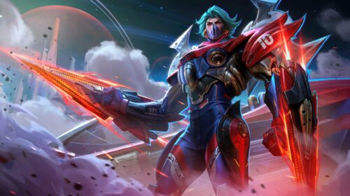 Futuristic Sci-Fi Warrior with Plasma Energy Blade 4K PC Wallpaper