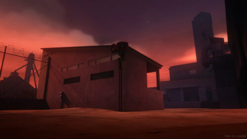 Industrial Sunset Factory Silhouette Scenery Desktop Wallpaper