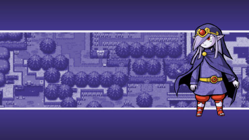 Vaati Minish Cap Character Purple Forest Retro Gaming PC Wallpaper