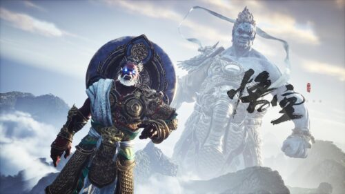 Black Myth Wukong Mythical Warrior and Giant Statue 4K PC Wallpaper