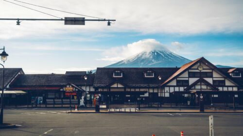 Mount Fuji View from Kawaguchiko Station Japan 4K Wallpaper