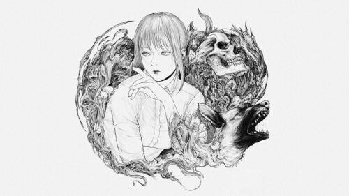 Makima Chainsaw Man Dark Surreal Illustration 4K Wallpaper