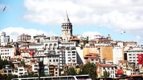 Breathtaking Galata Tower View in Istanbul Cityscape 4K Wallpaper