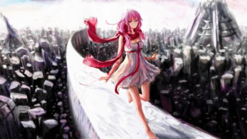 Inori Yuzuriha Guilty Crown Anime Cityscape Desktop Wallpaper