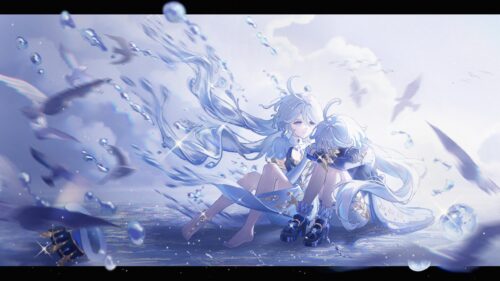 Furina Genshin Impact Anime Girls Underwater Fantasy 4K PC Wallpaper
