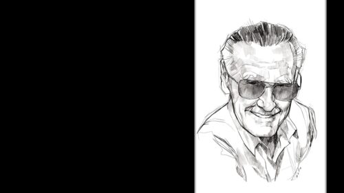 Iconic Stan Lee Pencil Sketch Artistic Portrait PC Wallpaper