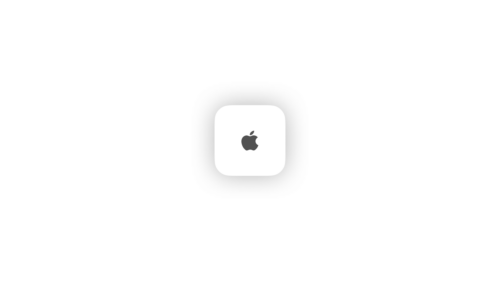 Minimalist Apple Logo Centered White Background 4K Desktop Wallpaper
