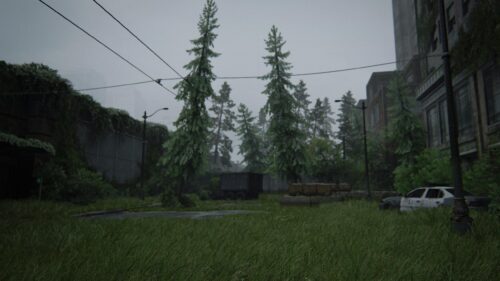 Post-Apocalyptic City Ruins with Nature Overgrowth PC Wallpaper
