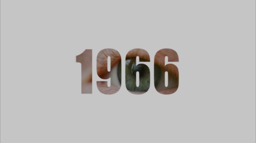Minimalist 1966 Typography with Human Eye Detail PC Wallpaper