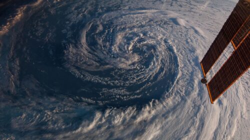 Stunning View of a Tropical Cyclone from Space 4K Wallpaper